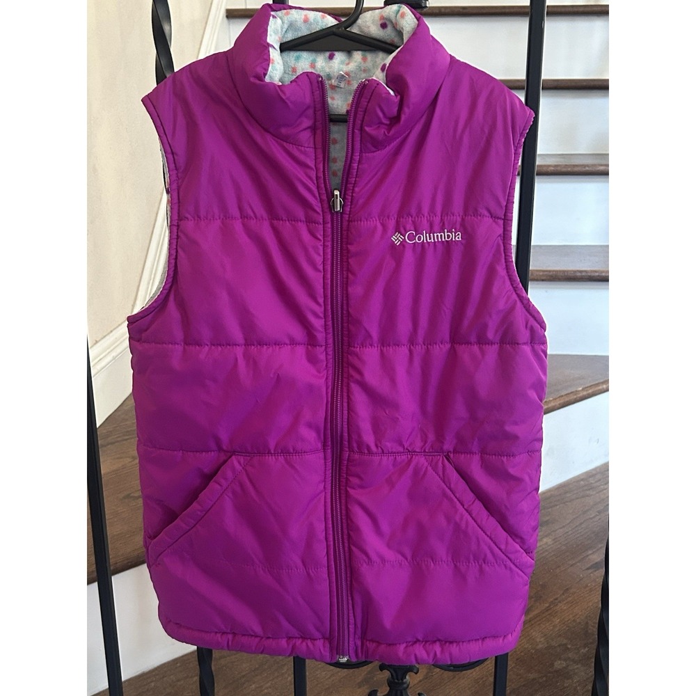 Little Girl's Size Medium 10-12 Puffer Vest Insulated Reversible Zipper